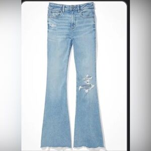 American Eagle Super high rise flare jeans 2 Long